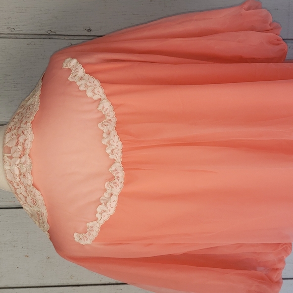 Vintage Chiffon Peignoir/ Robe (Gossard Artemis) - Picture 6 of 14